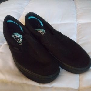 Black slip on Vans size 8.5 mens